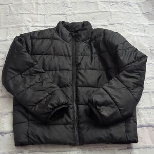 The Children's Place Boys Quilted Black Jacket Size 7/8